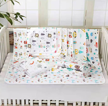 4pcs Pack Baby Infant Waterproof Cotton Changing Pads 18"x12" Washable Resuable Diapers Liners Mats (4pcs Pack-18"x12")