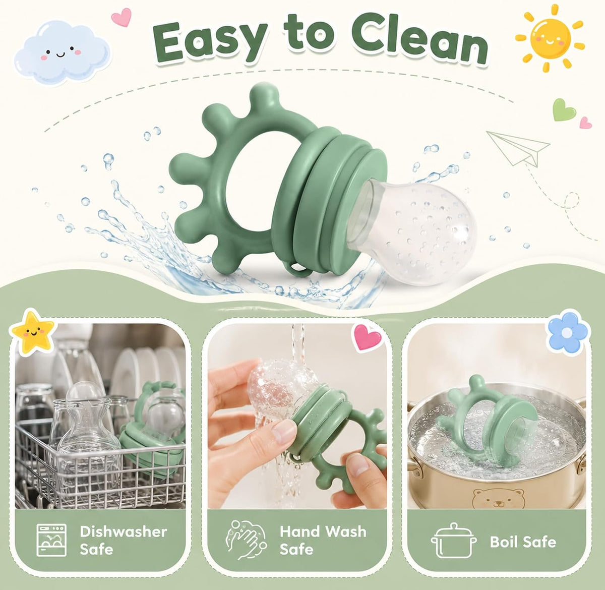 22 Pcs Silicone Baby Feeding Set, Baby Eating Utensils