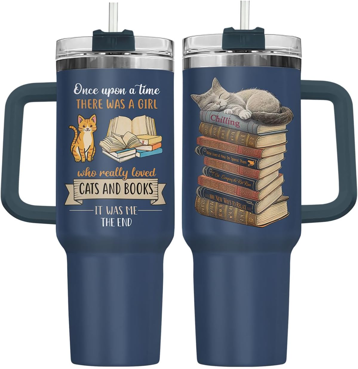 Funny Cat Will Not Harm My 40 oz Tumbler with Handle, Cat Lover Gift | Feline Lover Gift, Feline Kitty Whiskers Paw Meow Fur Baby Heifer Ranch Farmhouse Cattle Moo Tumbler