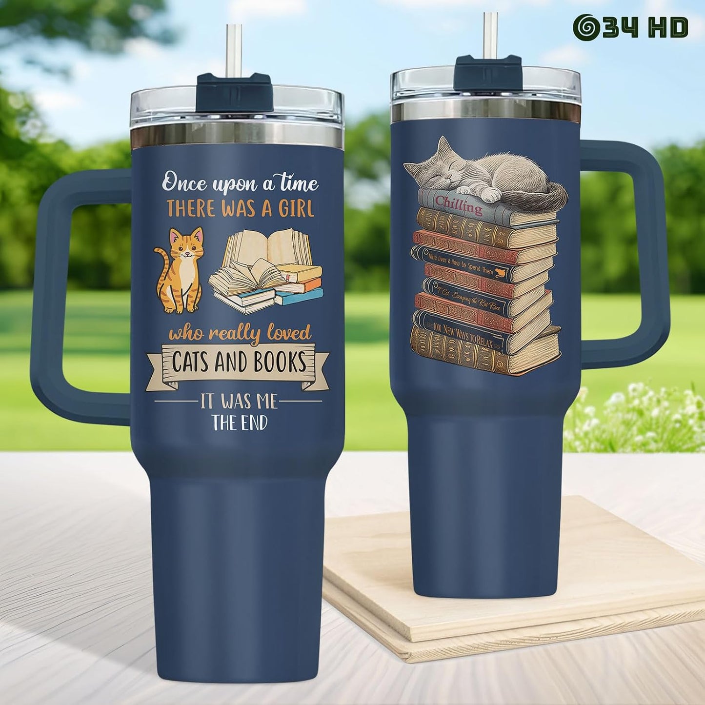 Funny Cat Will Not Harm My 40 oz Tumbler with Handle, Cat Lover Gift | Feline Lover Gift, Feline Kitty Whiskers Paw Meow Fur Baby Heifer Ranch Farmhouse Cattle Moo Tumbler