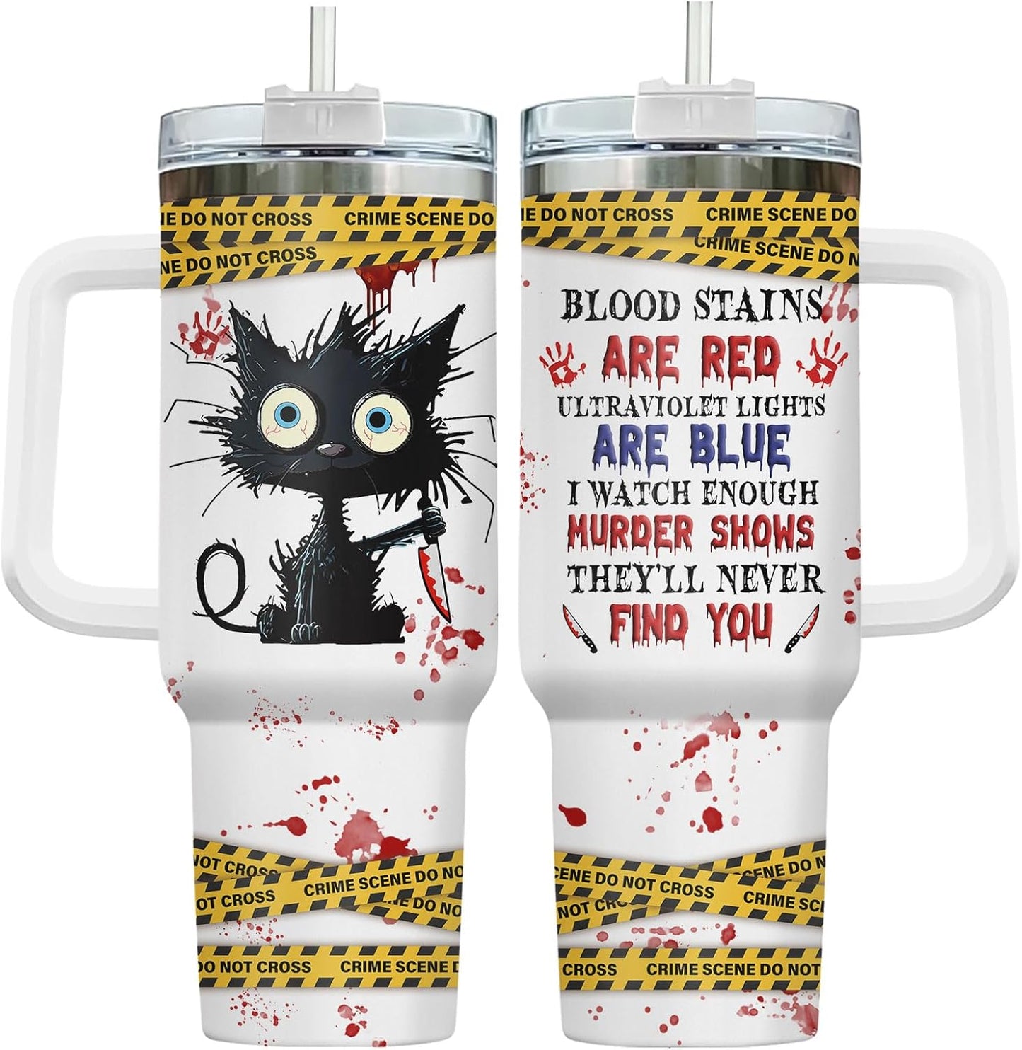 Funny Cat Will Not Harm My 40 oz Tumbler with Handle, Cat Lover Gift | Feline Lover Gift, Feline Kitty Whiskers Paw Meow Fur Baby Heifer Ranch Farmhouse Cattle Moo Tumbler