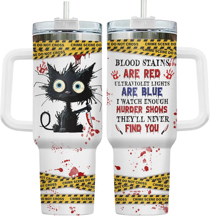 Funny Cat Will Not Harm My 40 oz Tumbler with Handle, Cat Lover Gift | Feline Lover Gift, Feline Kitty Whiskers Paw Meow Fur Baby Heifer Ranch Farmhouse Cattle Moo Tumbler