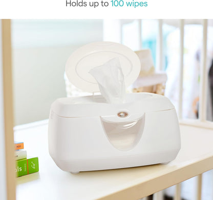 Warm Glow Baby Wipe Warmer with Nightlight, White