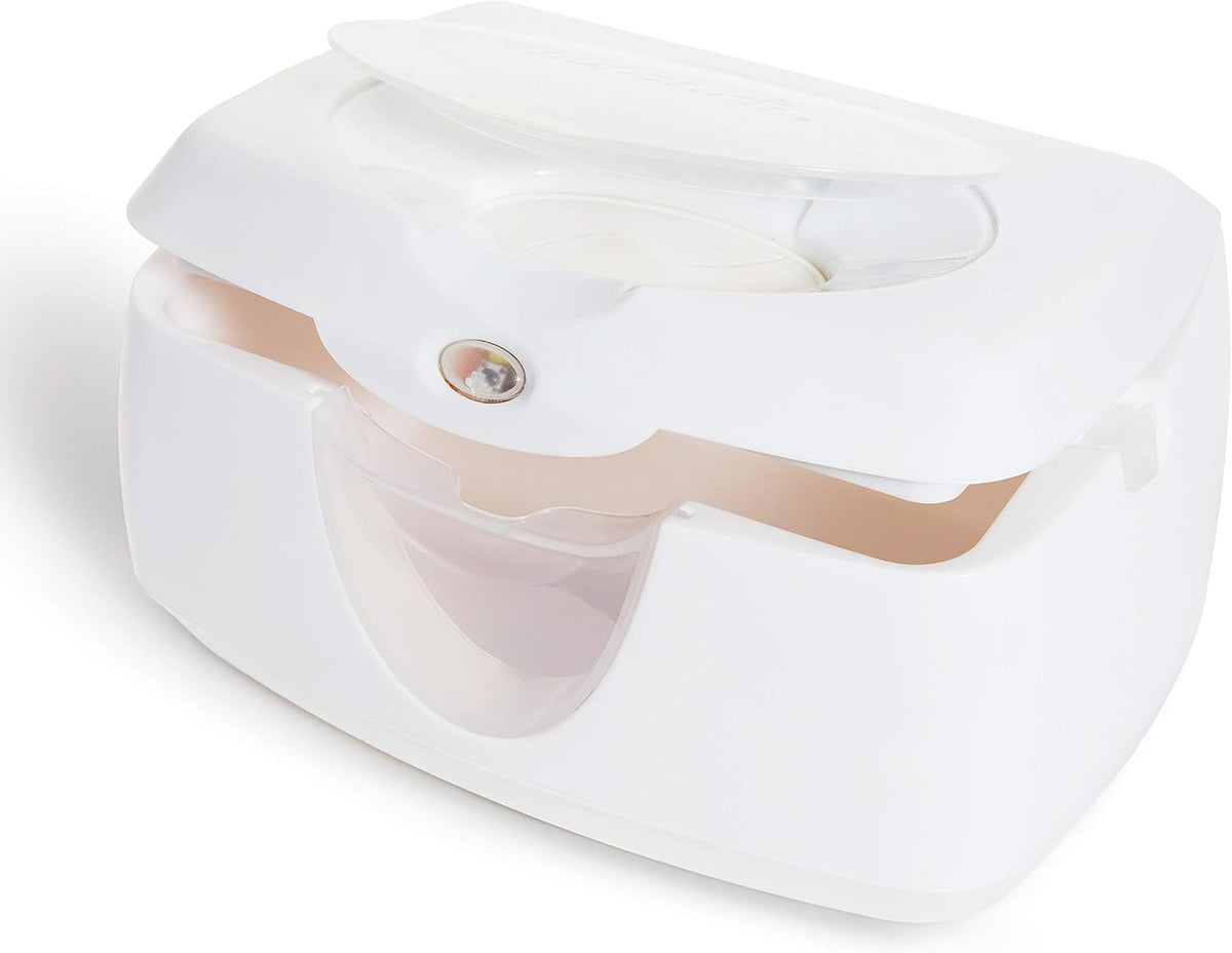Warm Glow Baby Wipe Warmer with Nightlight, White