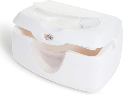Warm Glow Baby Wipe Warmer with Nightlight, White