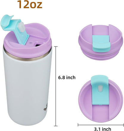 16oz Travel Coffee Mug with Lid, Insulated Stainless Tumbler | Caramel; BPA-free, leak-proof travel mug for hot coffee, iced coffee, office, home, camping, commute & daily use