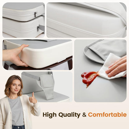 Toddler Booster Seat with Backrest, 3.6-Inch Cushion & Straps