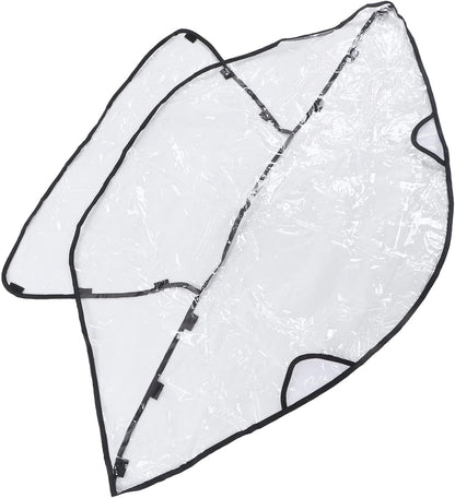 Universal Stroller Rain Cover, Windproof, Weather Protection for Baby Travel, for Outdoor Activities, PVC Material