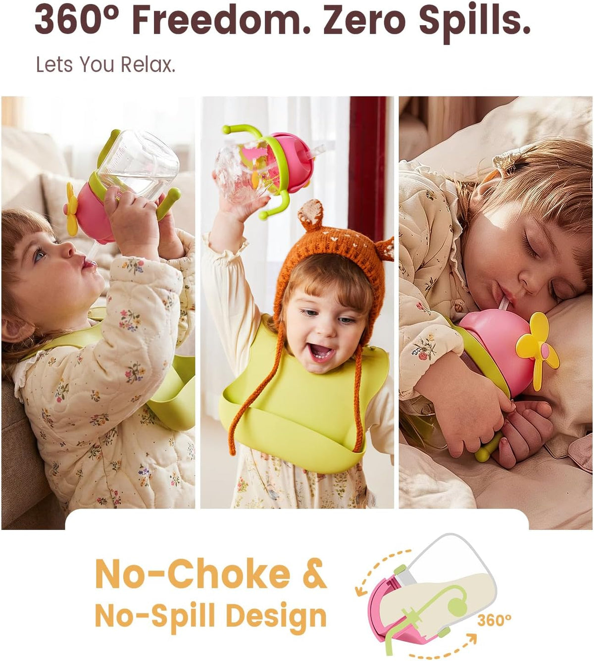 Silicone Baby Feeding Set, Toddler Plates Set 8 PCS – Suction Plate, Spoons, Forks, Bibs and Sippy Cups, Baby Led Weaning Essential, BPA-Free Baby Dishes & Utensils, Dishwasher Safe