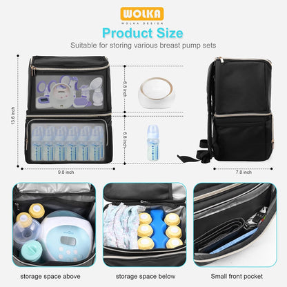 Breast Pump Bag with Insulated Compartments,Breastmilk Cooler Backpack for Spectra S1,S2 Medela