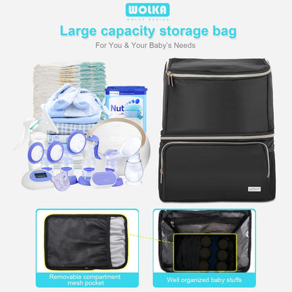 Breast Pump Bag with Insulated Compartments,Breastmilk Cooler Backpack for Spectra S1,S2 Medela