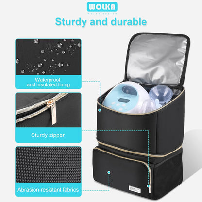Breast Pump Bag with Insulated Compartments,Breastmilk Cooler Backpack for Spectra S1,S2 Medela
