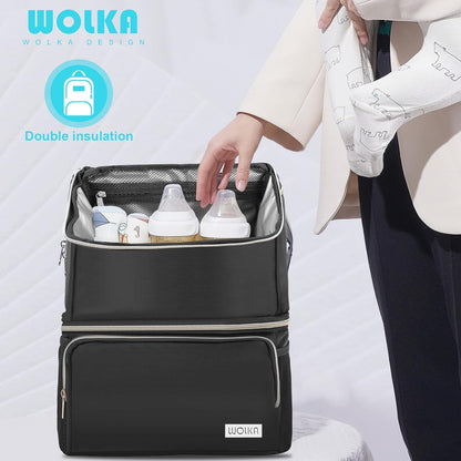 Breast Pump Bag with Insulated Compartments,Breastmilk Cooler Backpack for Spectra S1,S2 Medela