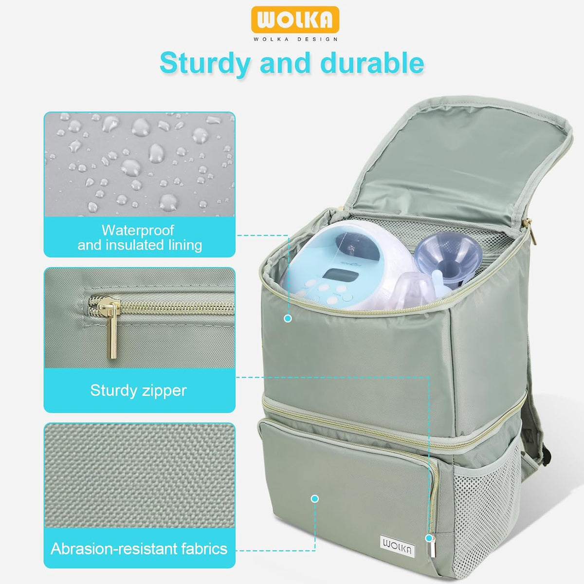 Breast Pump Bag with Insulated Compartments,Breastmilk Cooler Backpack for Spectra S1,S2 Medela