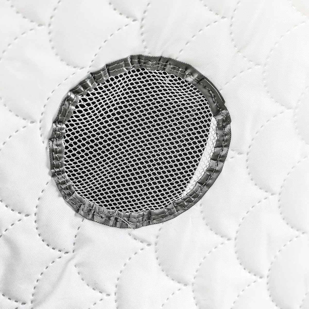 Baby Stroller Rain Cover - Universal Size, Provides Extra Warmth & Shields Child from Wind & Rain. Mesh Material for Ventilation & Reflective Trimming for Night Visibility. (White, Quilted)