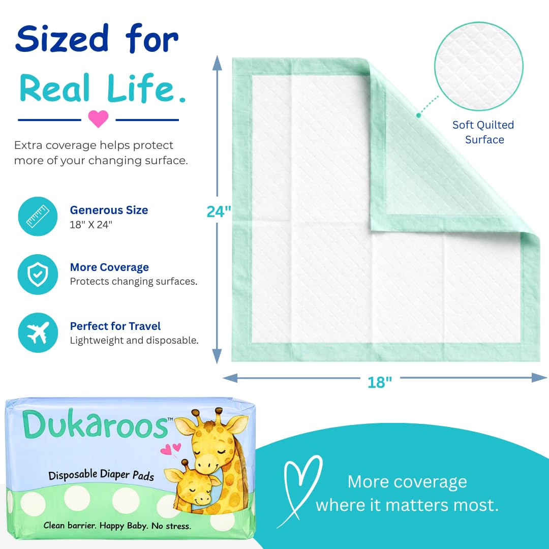 Disposable Baby Changing Pads- Travel Disposable Changing Pads for Diaper Bag and Public Restrooms