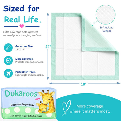 Disposable Baby Changing Pads- Travel Disposable Changing Pads for Diaper Bag and Public Restrooms