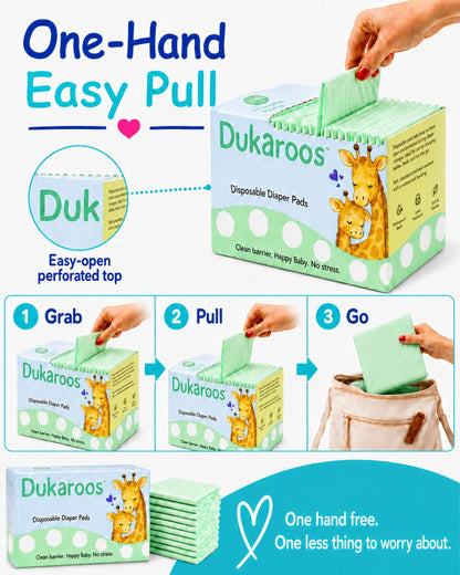 Disposable Baby Changing Pads- Travel Disposable Changing Pads for Diaper Bag and Public Restrooms