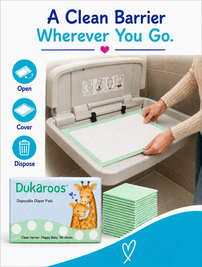 Disposable Baby Changing Pads- Travel Disposable Changing Pads for Diaper Bag and Public Restrooms