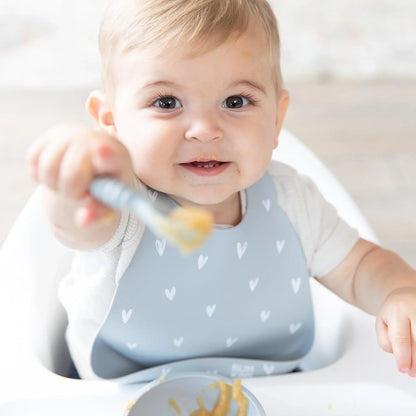 Bibs, Silicone Pocket for Babies, Baby Bib for Girl or Boy, for 6-24 Months Up to Toddler, Essential Must Have for Eating, Feeding, Baby Led Weaning Supplies, Mess Saving, Camp Gear Yellow