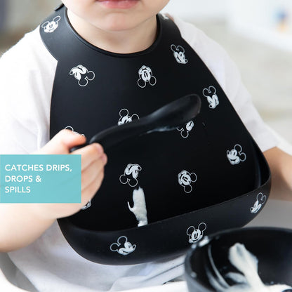 Bibs, Silicone Pocket for Babies, Baby Bib for Girl or Boy, for 6-24 Months Up to Toddler, Essential Must Have for Eating, Feeding, Baby Led Weaning Supplies, Mess Saving, Camp Gear Yellow