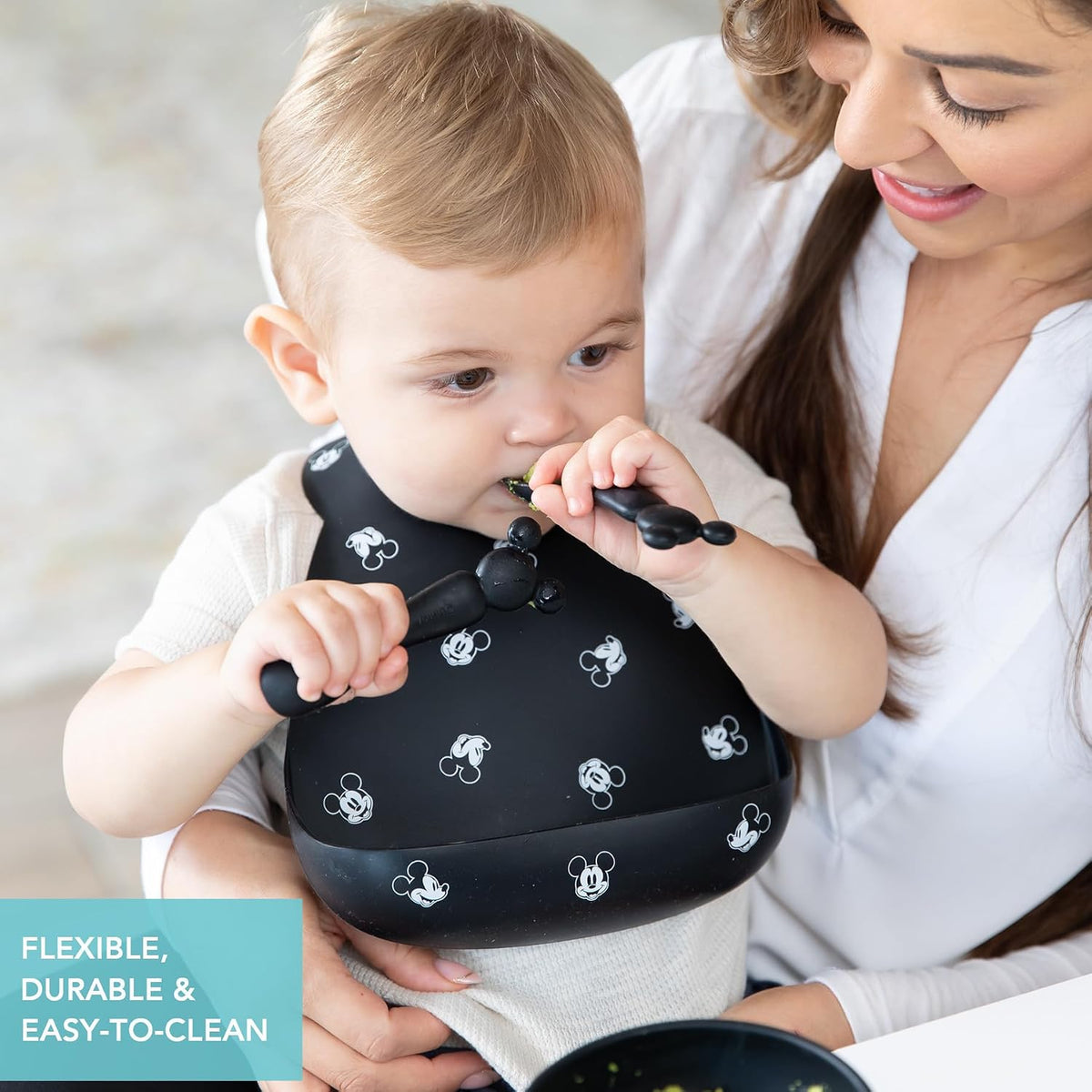Bibs, Silicone Pocket for Babies, Baby Bib for Girl or Boy, for 6-24 Months Up to Toddler, Essential Must Have for Eating, Feeding, Baby Led Weaning Supplies, Mess Saving, Camp Gear Yellow