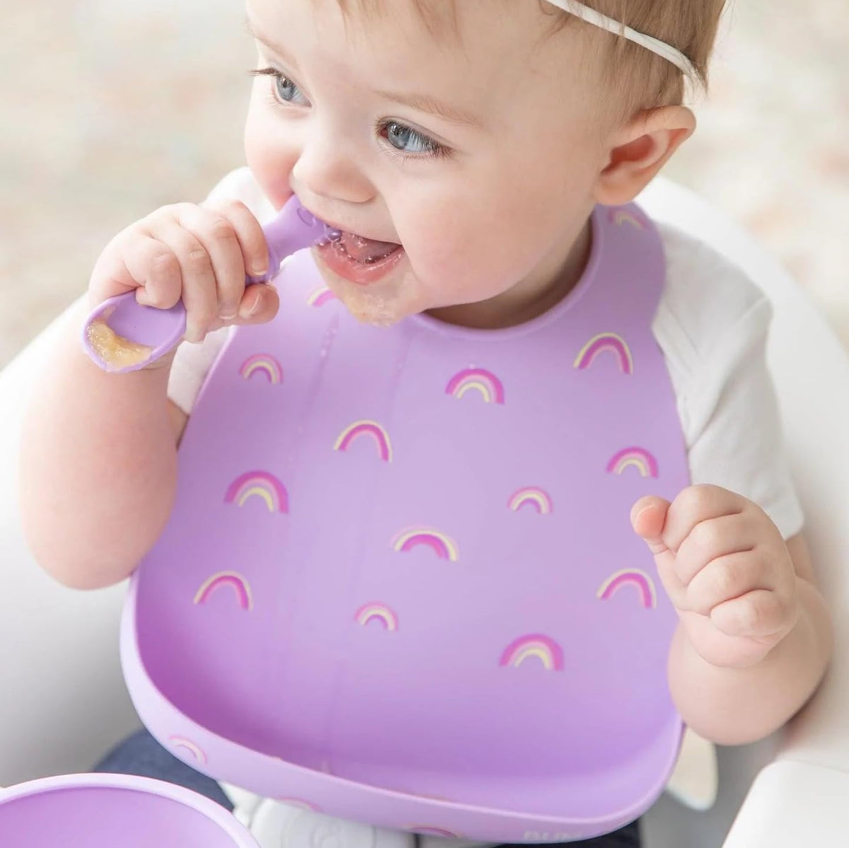 Bibs, Silicone Pocket for Babies, Baby Bib for Girl or Boy, for 6-24 Months Up to Toddler, Essential Must Have for Eating, Feeding, Baby Led Weaning Supplies, Mess Saving, Camp Gear Yellow