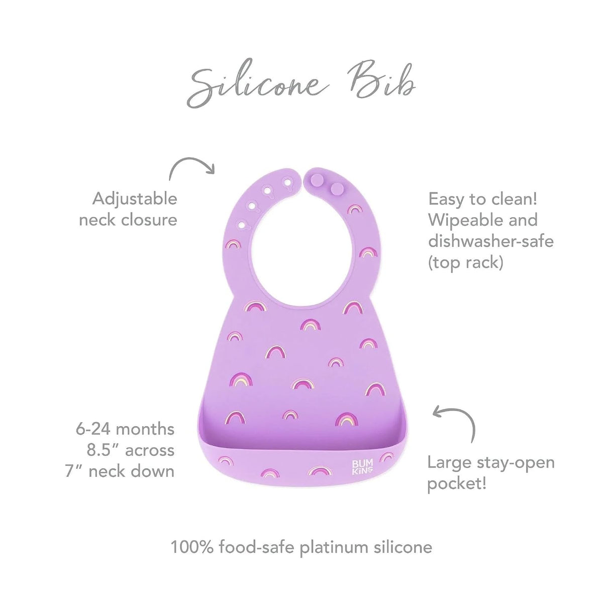 Bibs, Silicone Pocket for Babies, Baby Bib for Girl or Boy, for 6-24 Months Up to Toddler, Essential Must Have for Eating, Feeding, Baby Led Weaning Supplies, Mess Saving, Camp Gear Yellow