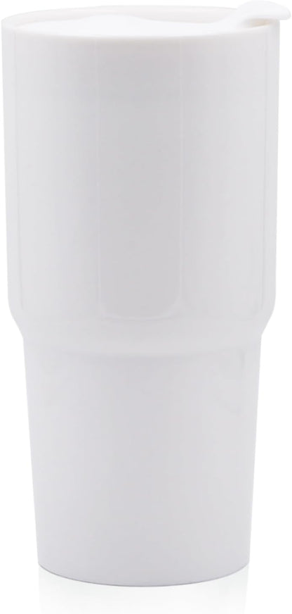 Ceramic Double Wall Insulated Travel Coffee Cup, 16oz, Matte Black | Double Wall Ceramic Insulated, Slider Lid & Silicone Boot, Grande Tumbler for Kitchen, Microwave-Safe, Dishwasher-Safe