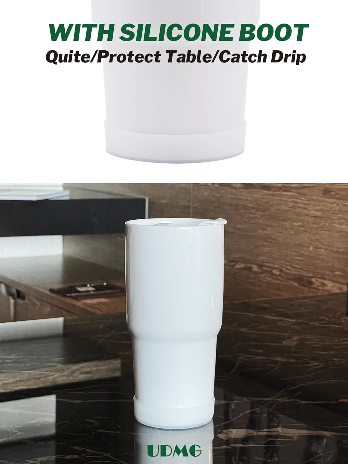 Ceramic Double Wall Insulated Travel Coffee Cup, 16oz, Matte Black | Double Wall Ceramic Insulated, Slider Lid & Silicone Boot, Grande Tumbler for Kitchen, Microwave-Safe, Dishwasher-Safe