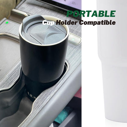 Ceramic Double Wall Insulated Travel Coffee Cup, 16oz, Matte Black | Double Wall Ceramic Insulated, Slider Lid & Silicone Boot, Grande Tumbler for Kitchen, Microwave-Safe, Dishwasher-Safe