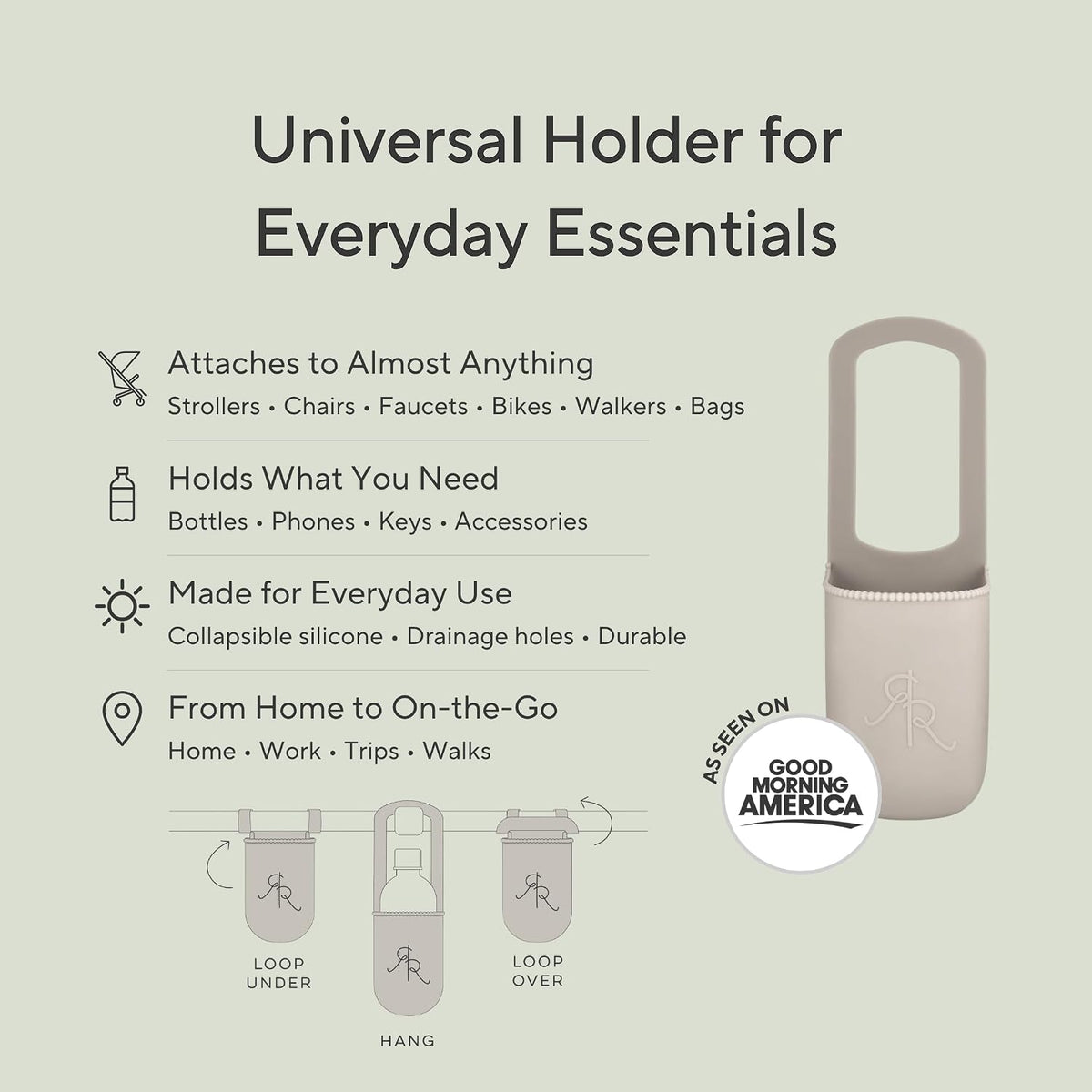 Ryan & Rose Cutie Holder Universal Stroller Cup Holder (Taupe)