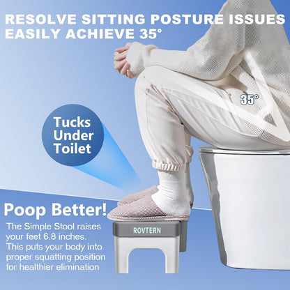 6.7 Inch Step Stool, Portable Plastic Foot Stool, Non-Slip Potty Stool for Bathroom
