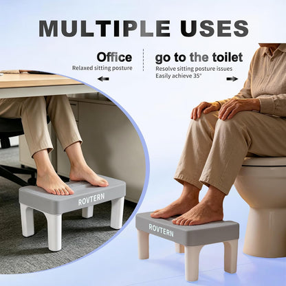 6.7 Inch Step Stool, Portable Plastic Foot Stool, Non-Slip Potty Stool for Bathroom