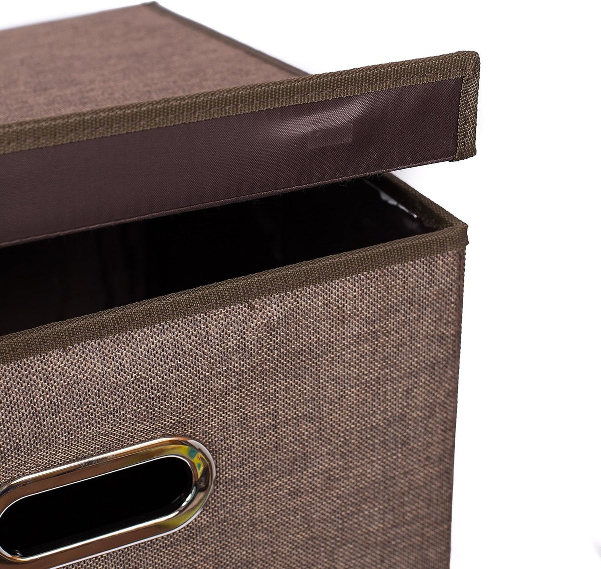 Laundry Hamper with Lid | Removable Bags for Sorting Clothes | Sectioned Laundry Basket for Bedroom & Bathroom | Collapsible Storage Bin with Cover | Double, Brown