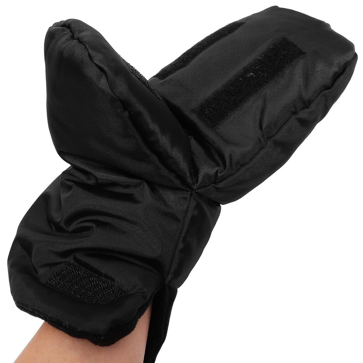 Windproof Stroller Mittens for Winter, Insulated Black Hand Muff