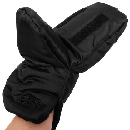 Windproof Stroller Mittens for Winter, Insulated Black Hand Muff