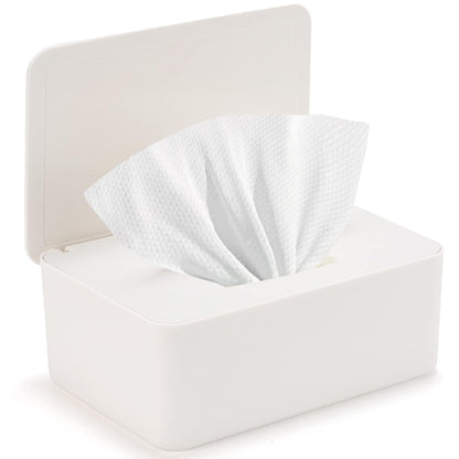Baby Wipes Dispenser, Wipe Holder for Baby & Adult,Keeps Wet Tissue Fresh, Non-Slip Wipes Case, Flushable Wipe Container with Sealing Design Lid