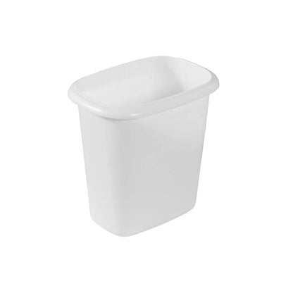 Vanity Trash Can/Wastebasket 1.5-Gallons/6-Quarts White for Under Counter/Kitchen/Office/Bedroom/Bathroom