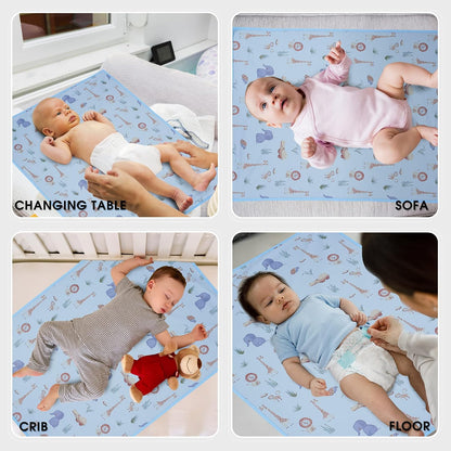 Wipeable Portable Changing Pad, PU Leather Diaper Changing Mat for Travel