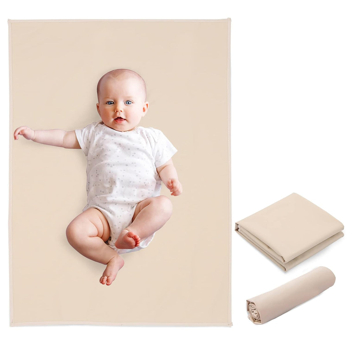 Wipeable Portable Changing Pad, PU Leather Diaper Changing Mat for Travel