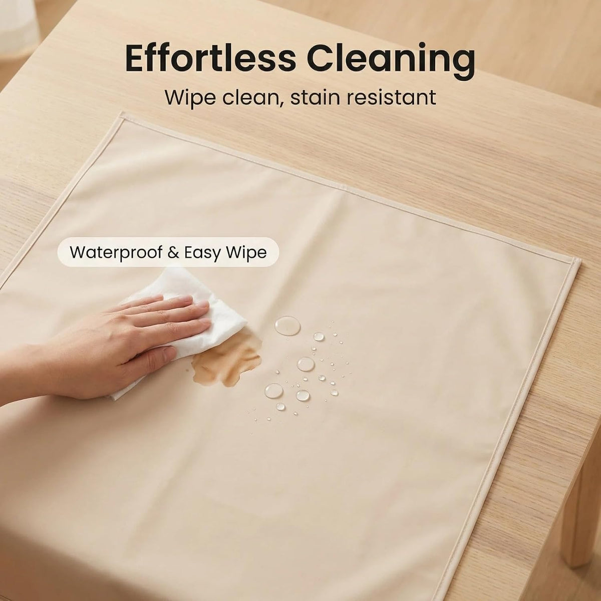 Wipeable Portable Changing Pad, PU Leather Diaper Changing Mat for Travel