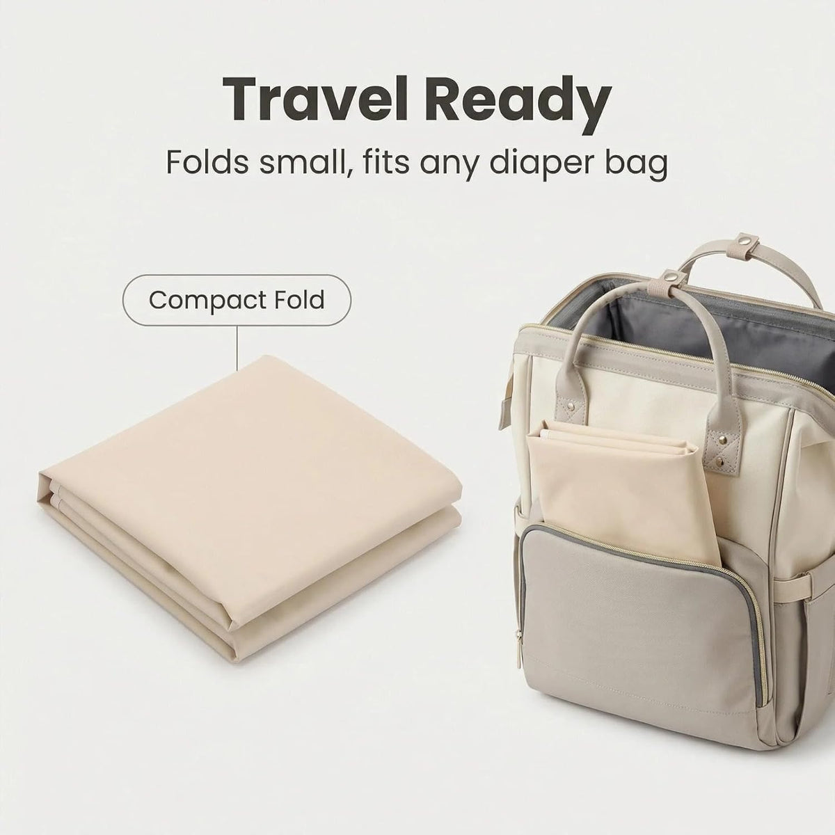 Wipeable Portable Changing Pad, PU Leather Diaper Changing Mat for Travel