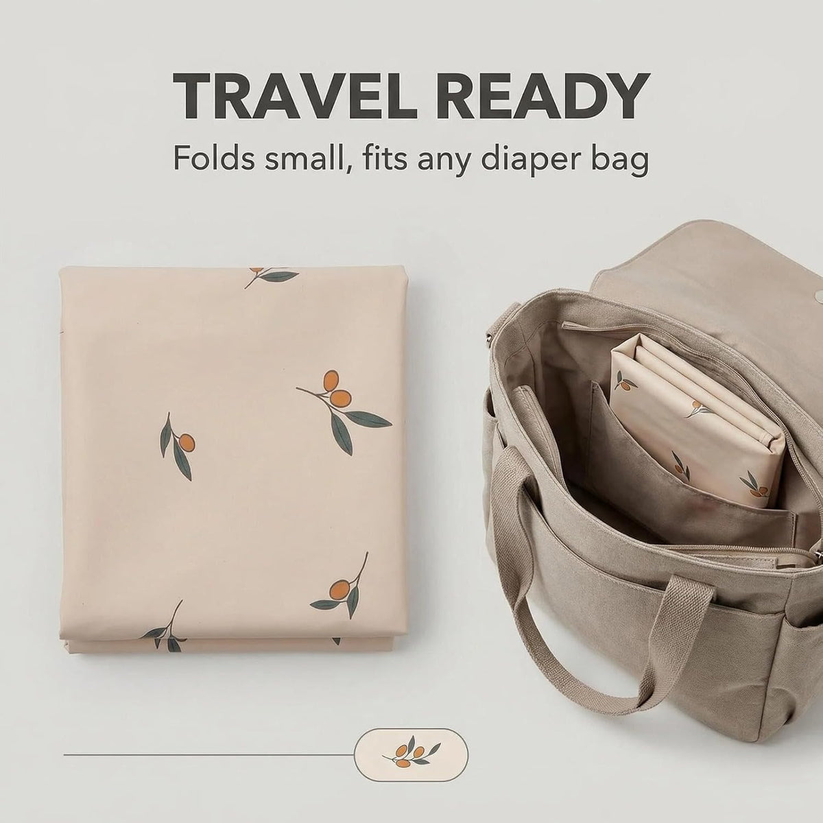 Wipeable Portable Changing Pad, PU Leather Diaper Changing Mat for Travel