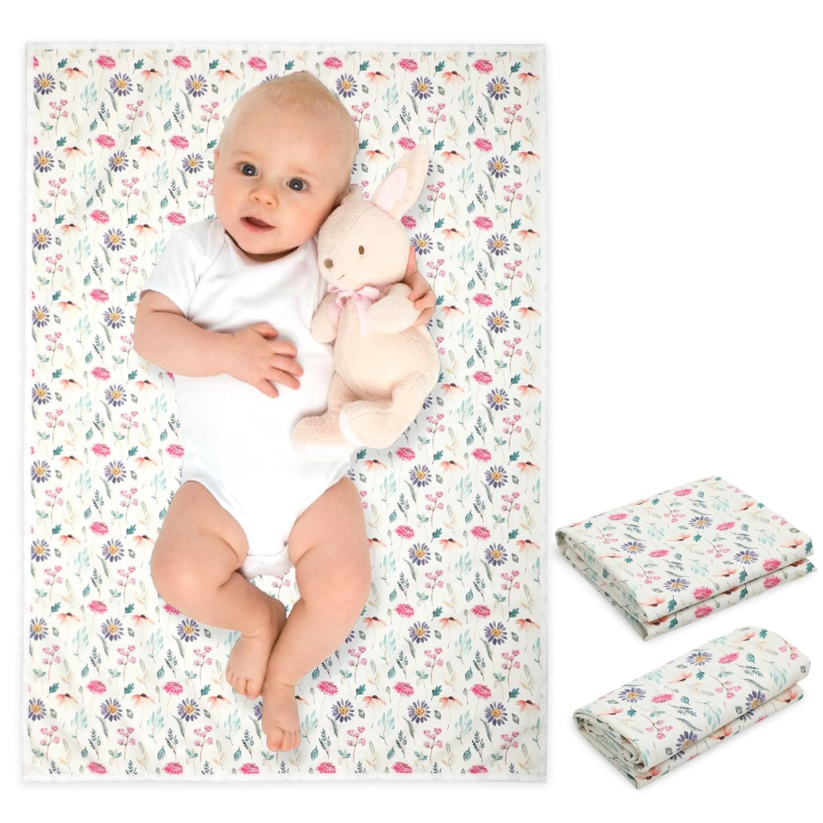 Wipeable Portable Changing Pad, PU Leather Diaper Changing Mat for Travel