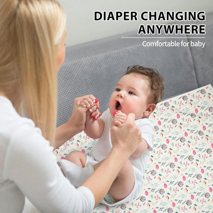 Wipeable Portable Changing Pad, PU Leather Diaper Changing Mat for Travel