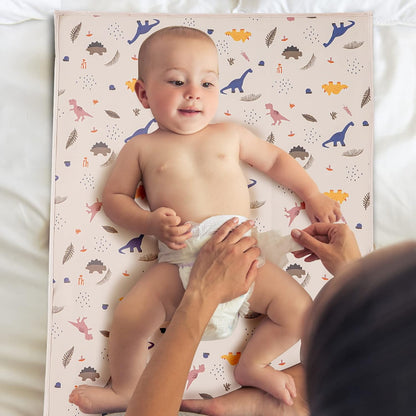 Wipeable Portable Changing Pad, PU Leather Diaper Changing Mat for Travel