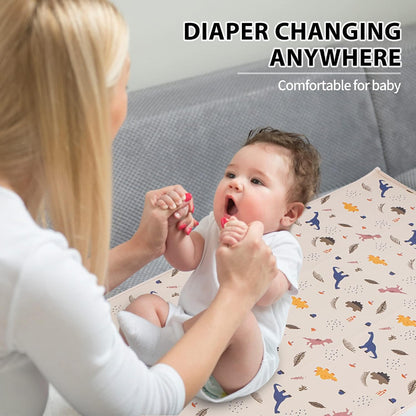 Wipeable Portable Changing Pad, PU Leather Diaper Changing Mat for Travel