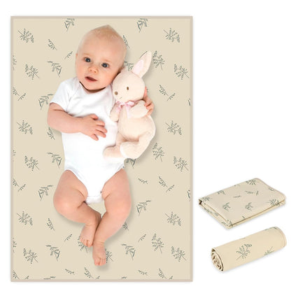 Wipeable Portable Changing Pad, PU Leather Diaper Changing Mat for Travel