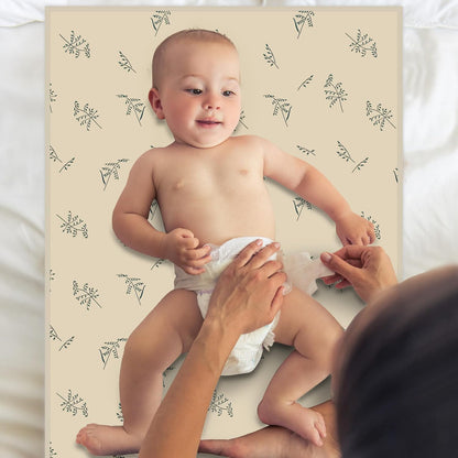 Wipeable Portable Changing Pad, PU Leather Diaper Changing Mat for Travel